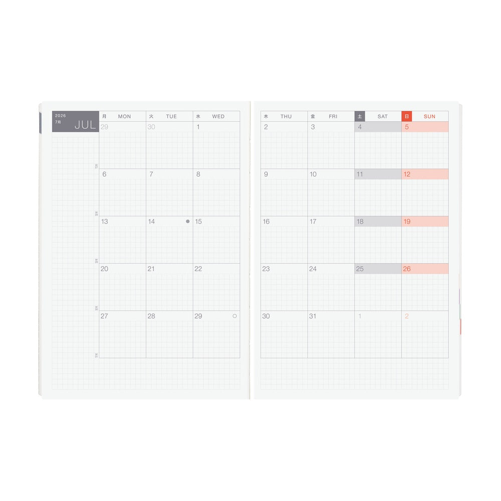 Hobonichi Paper Series A6 2026 - Black Gingham