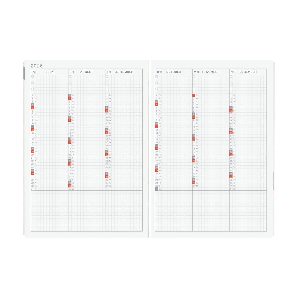 Hobonichi Paper Series A6 2026 - Black Gingham