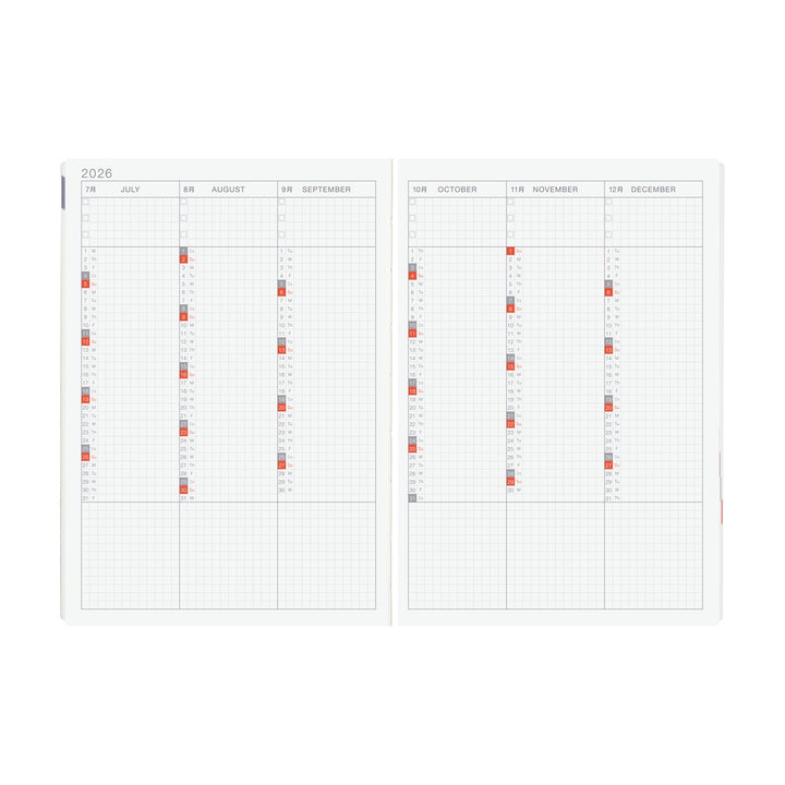 Hobonichi Paper Series A6 2026 - Black Gingham