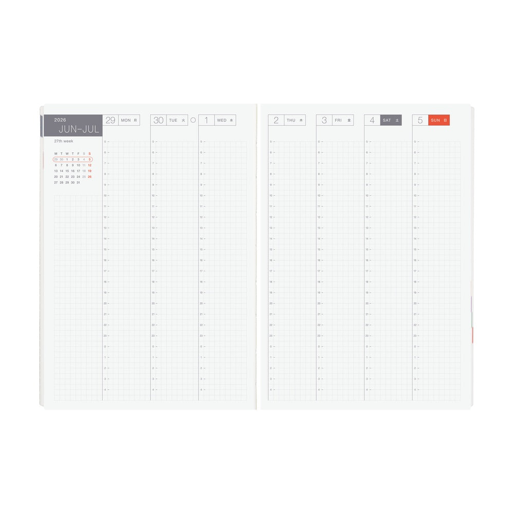 Hobonichi Paper Series A6 2026 - Black Gingham