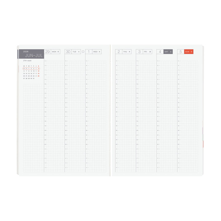 Hobonichi Paper Series A6 2026 - Black Gingham