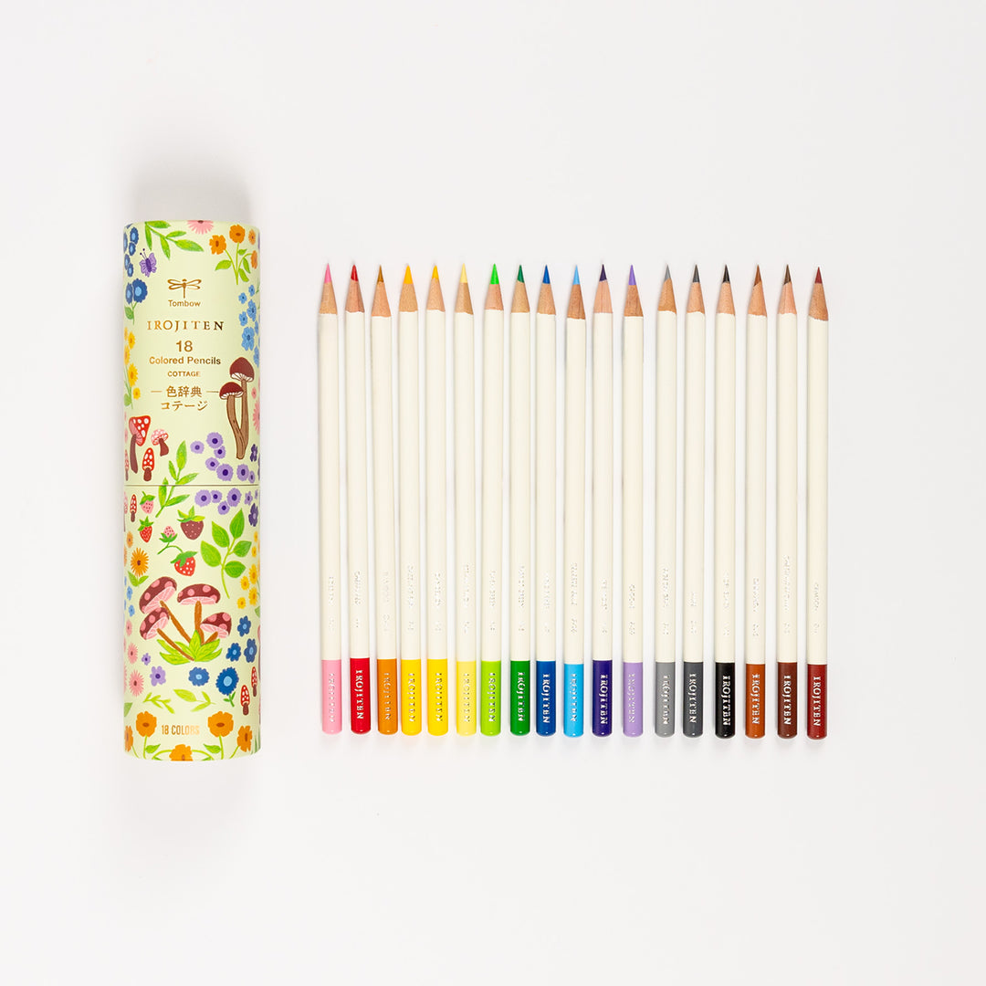 Irojiten Desk Cup Colored Pencils - Set of 18