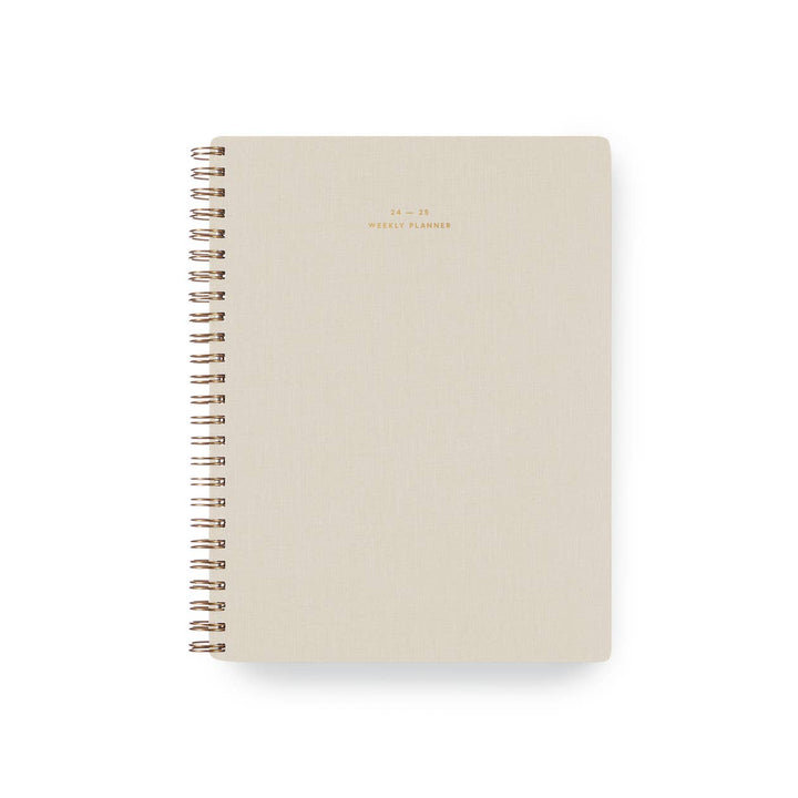 2024-2025 Weekly Notebook Planner - Natural Linen