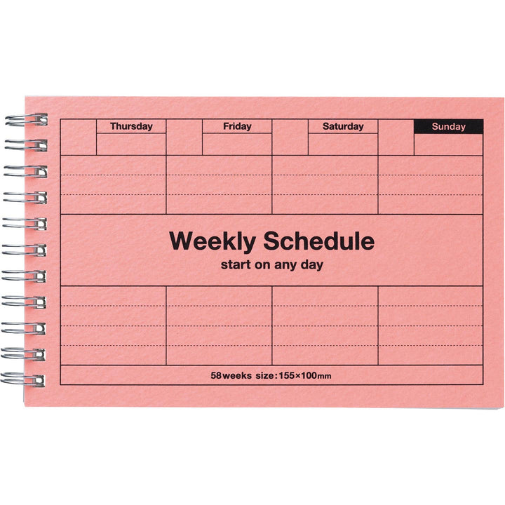 Dayfree Weekly Schedule Planner - Neo Pink