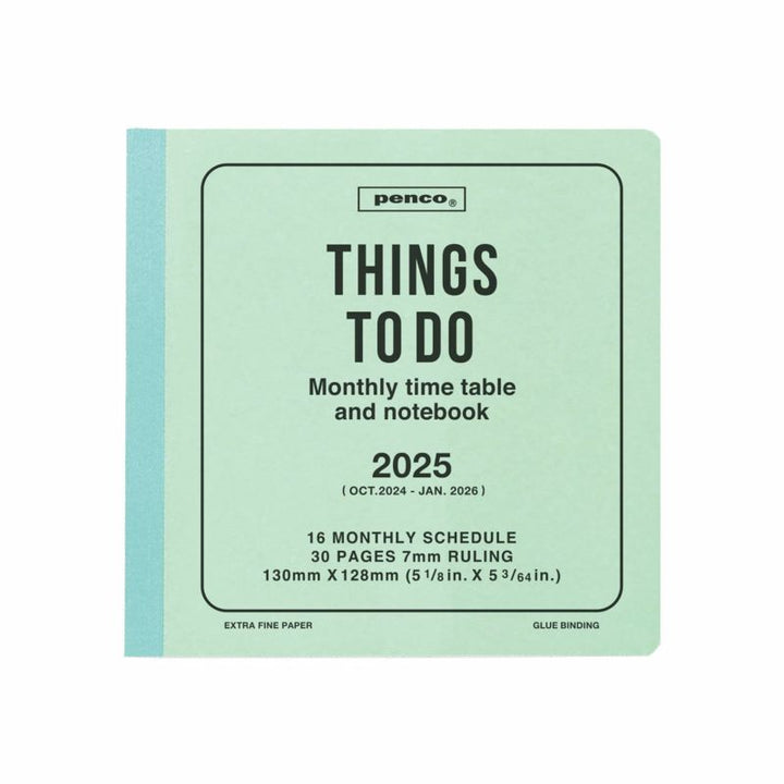 2025 Monthly Planner Square - Mint