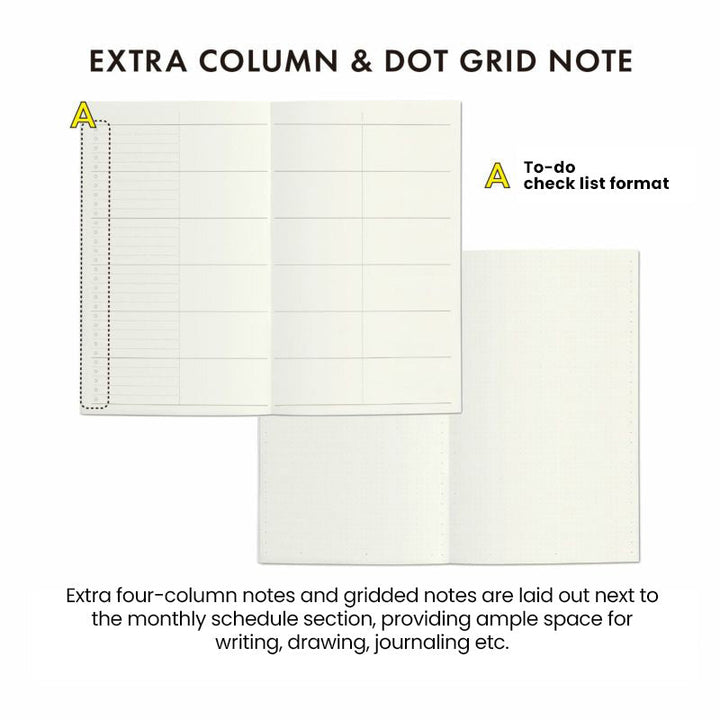 2025 Monthly Planner B6 Slim - Katy: White