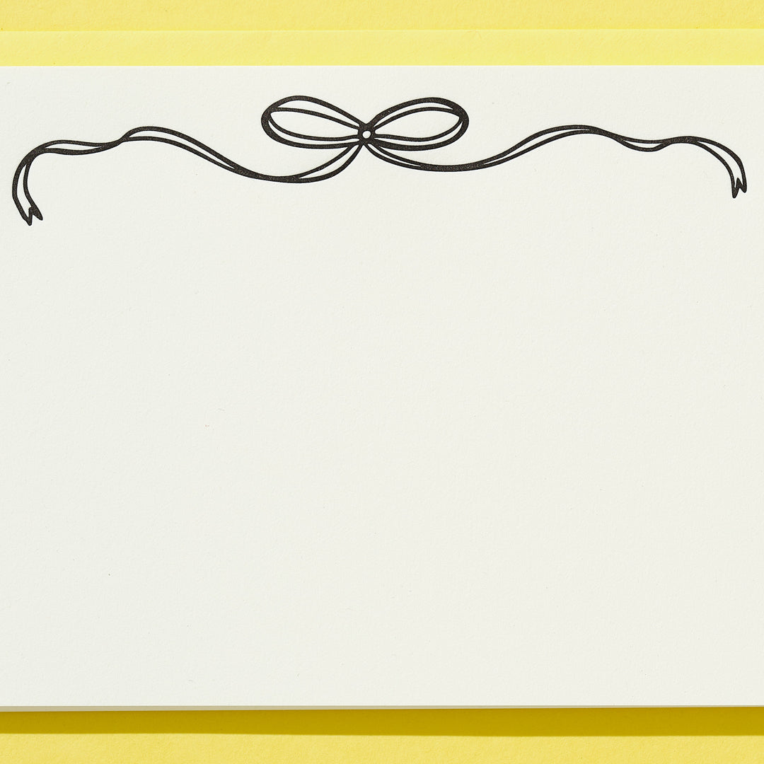 BW Bow Letter Sheet Set