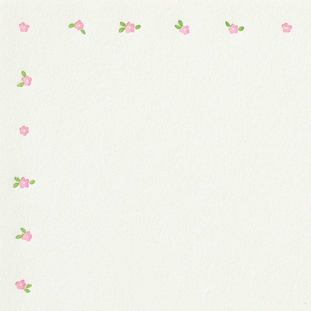 Mini Floral Pink Letter Sheet Set
