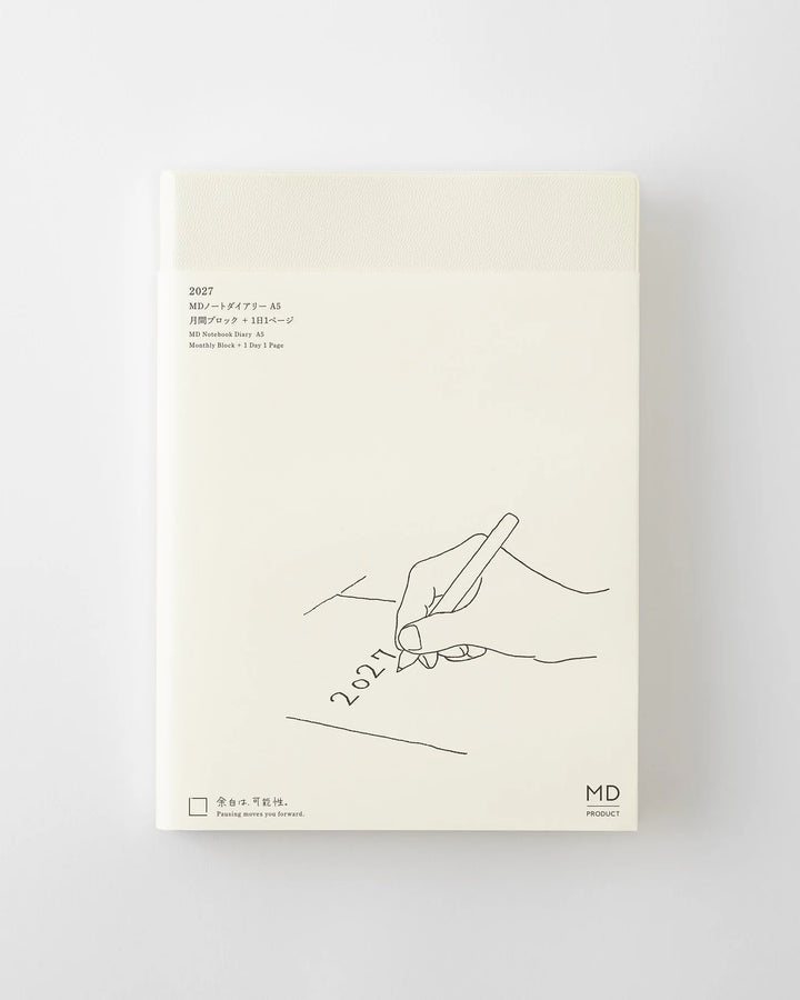 Midori Notebook Diary 2027: A5 1-Day 1-Page
