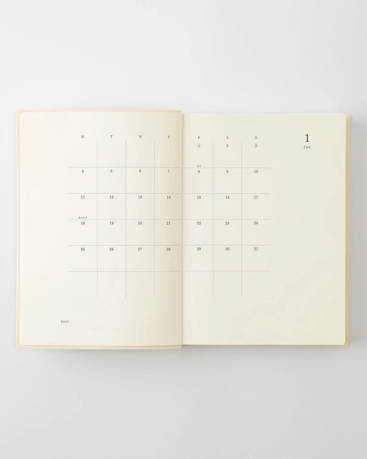Midori Notebook Diary 2027: A5 1-Day 1-Page