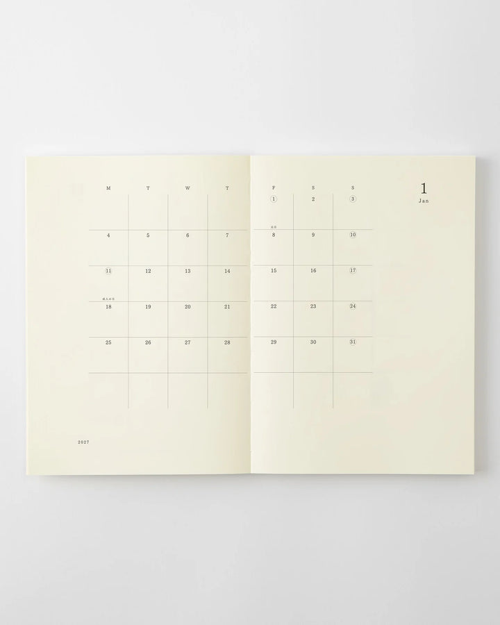 Midori Notebook Diary 2027: A5