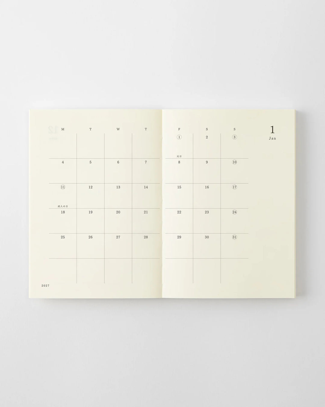 Midori Notebook Diary 2027: A6