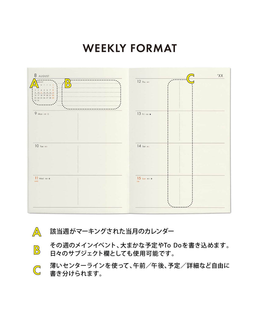 2024 Weekly Planner Poche A6