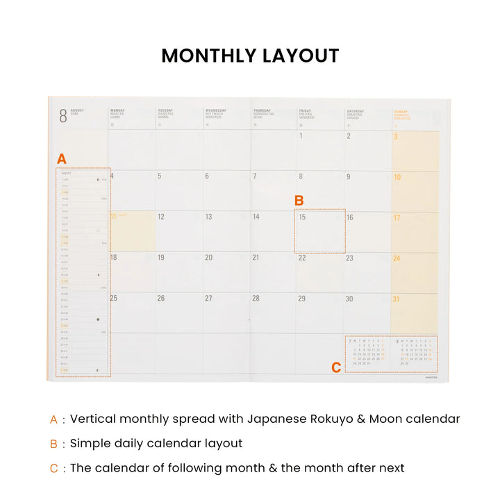 2027 Diary B6 Monthly Planner - Papillon: Blue