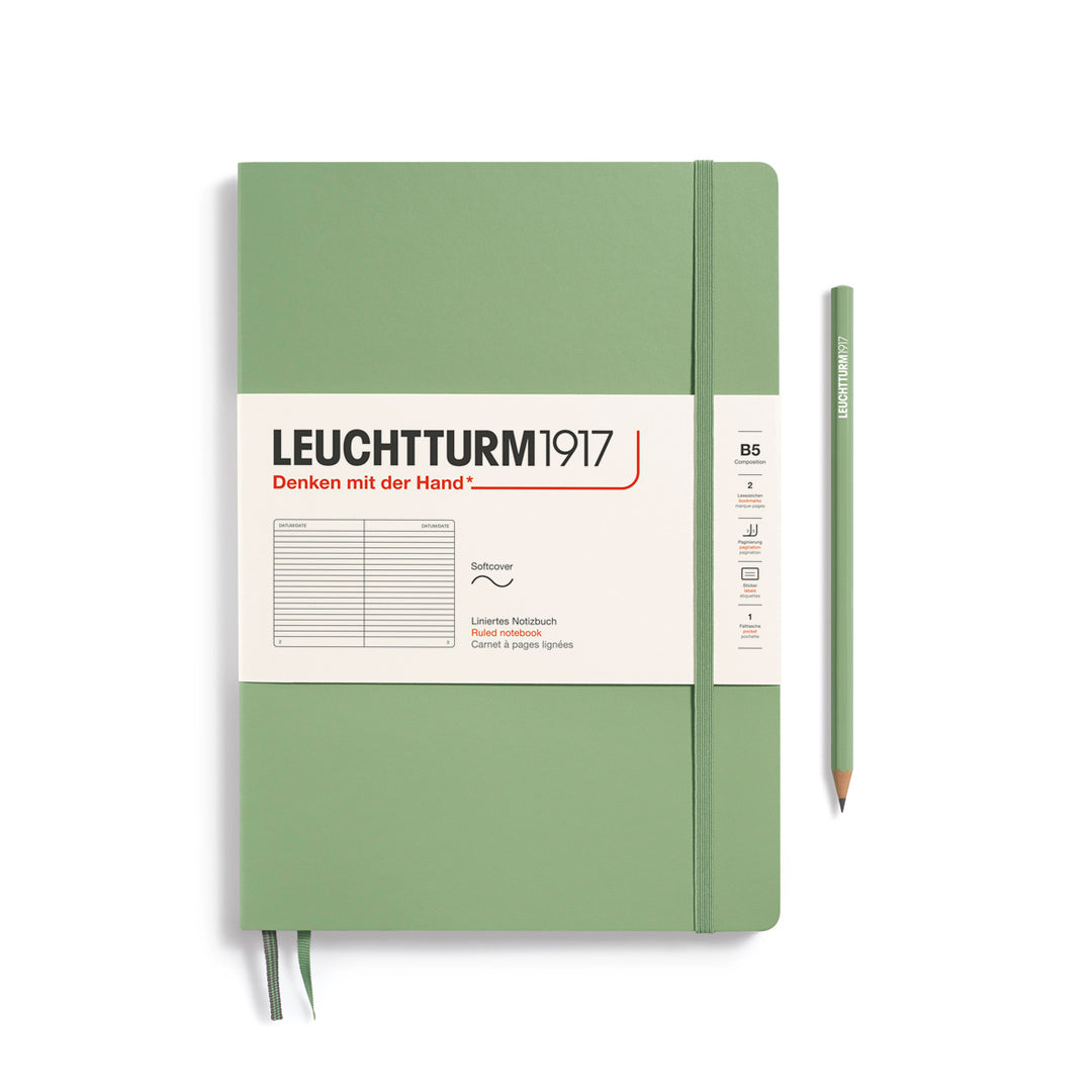 Sage Softcover B5 Composition Notebook -  Lined