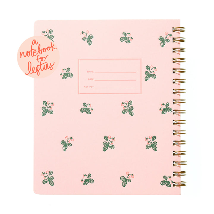 Lefty Standard Notebook - Strawberry Pattern