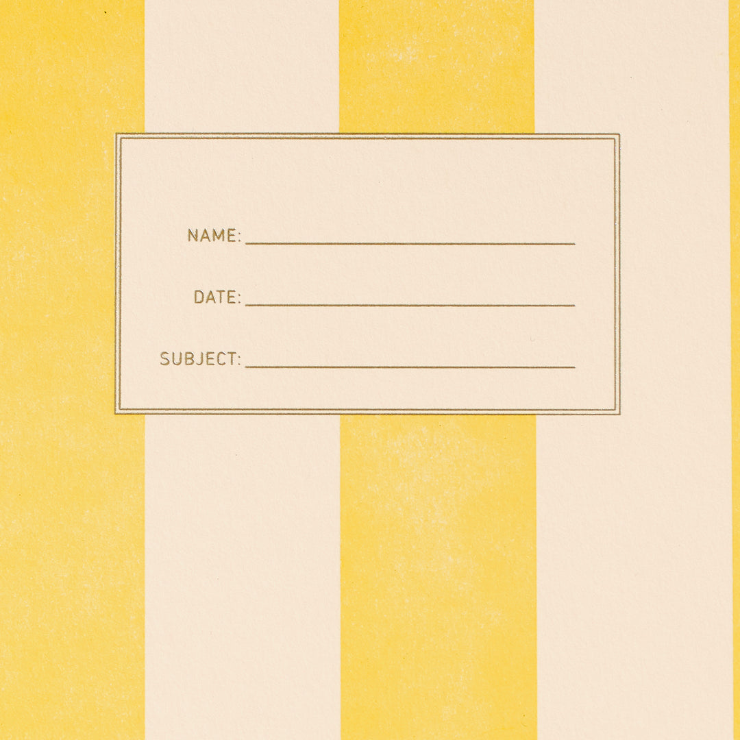 Lefty Standard Notebook - Yellow Stripe