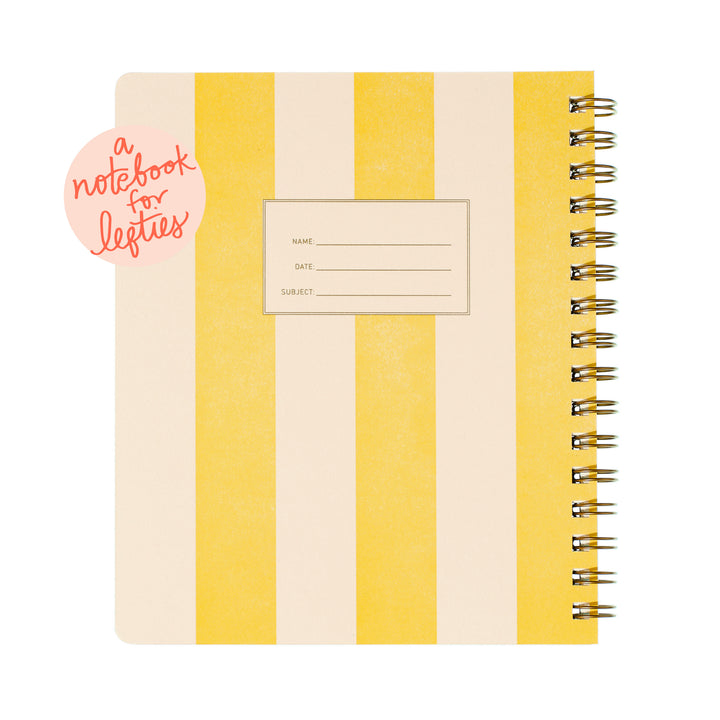 Lefty Standard Notebook - Yellow Stripe