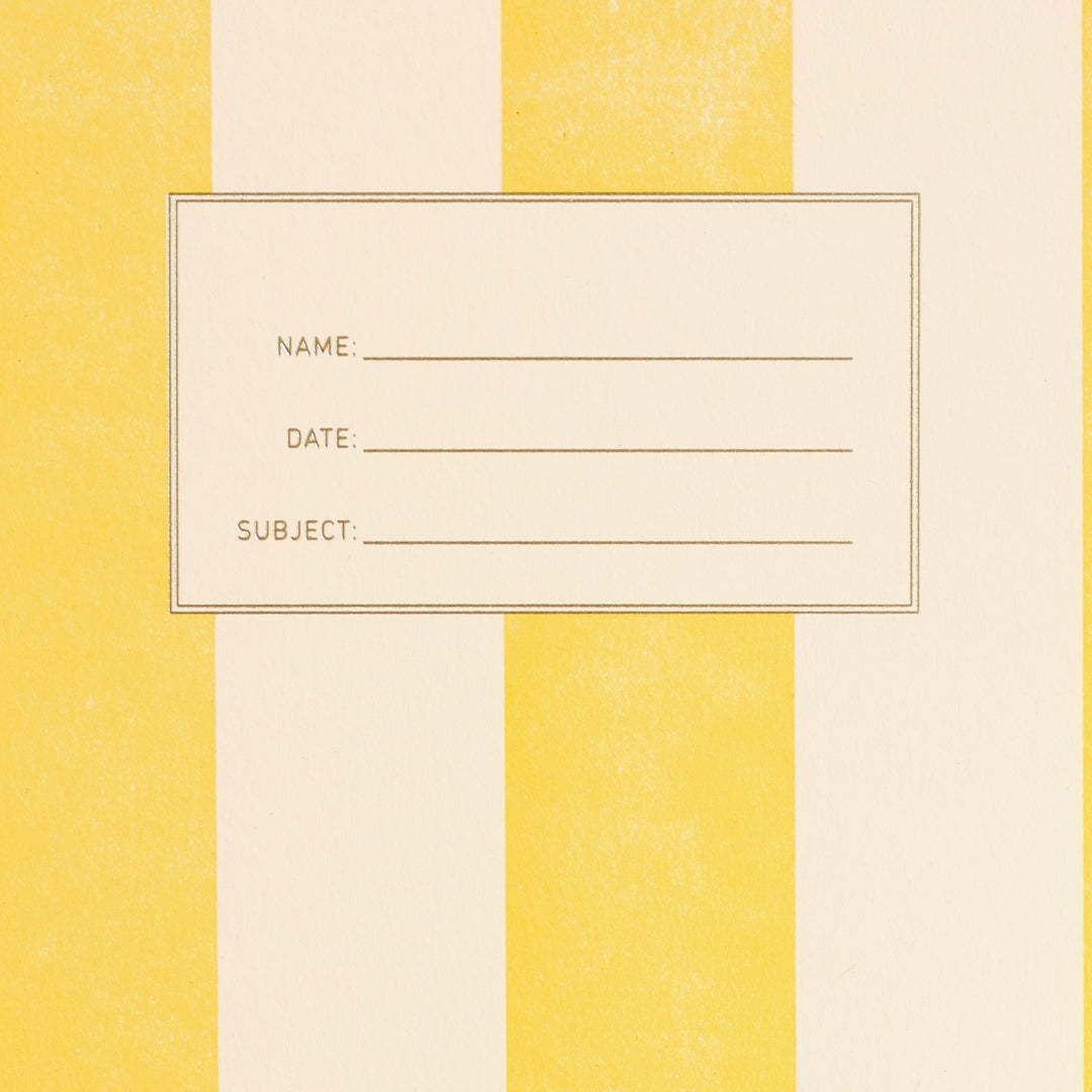 Standard Notebook - Yellow Stripe