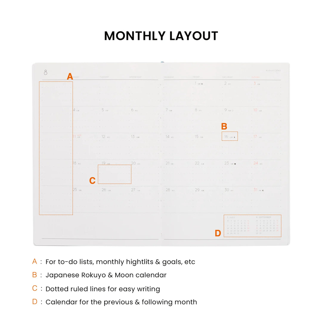 2027 B6 Diary Nahe Free Planner - Mint