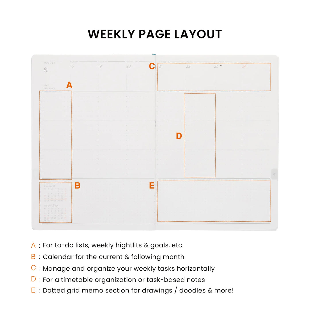 2027 B6 Diary Nahe Free Planner - Mint