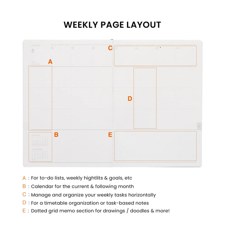 2027 B6 Diary Nahe Free Planner - Mint