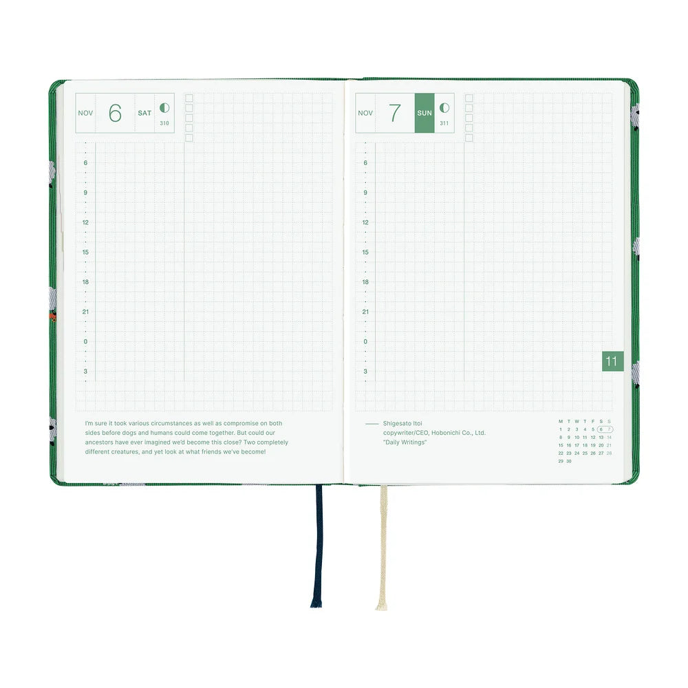 2027 Hobonichi Techo HON A6 - Bow & Tie: Sheep Sheep Sheep