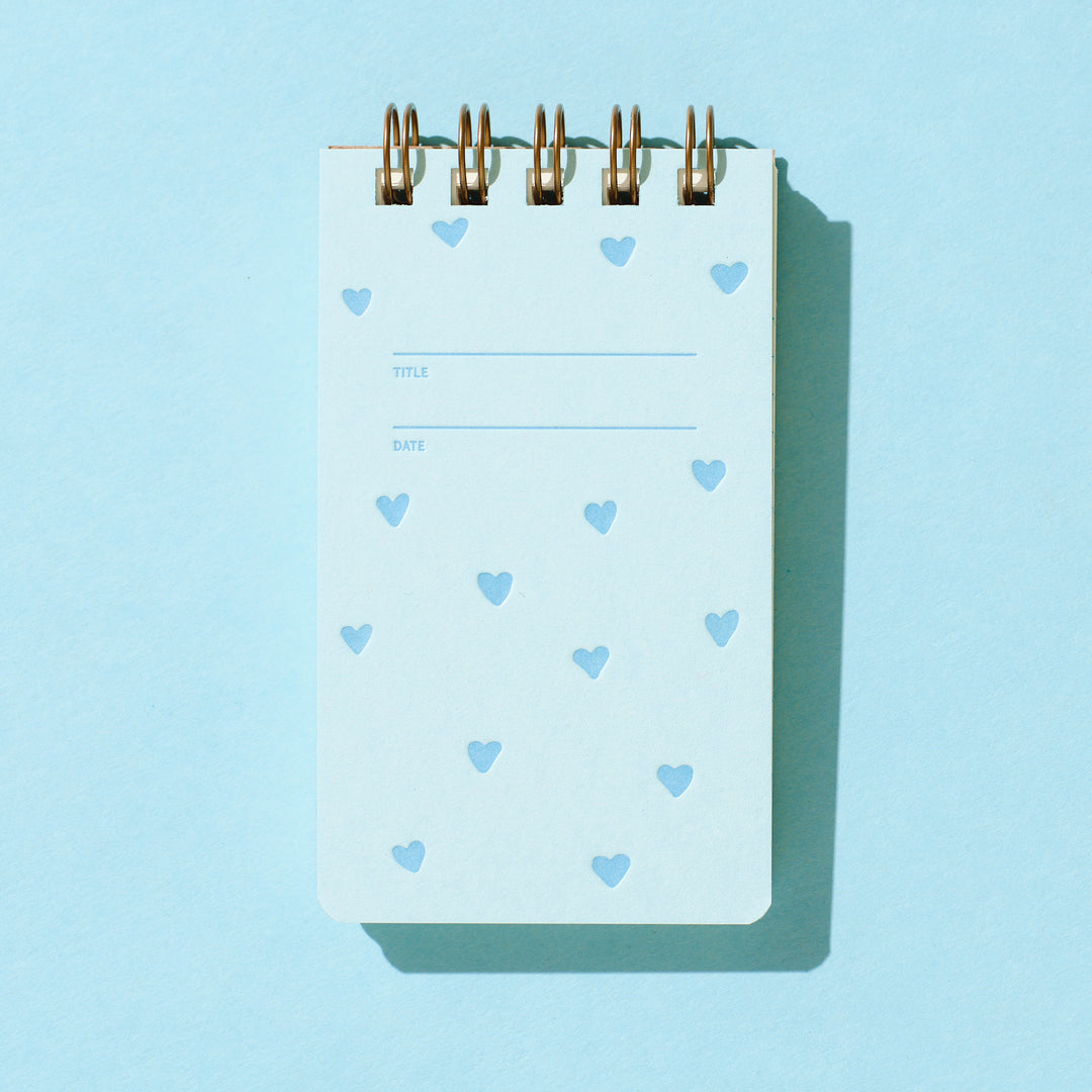Reporter Notebook - Blue Hearts