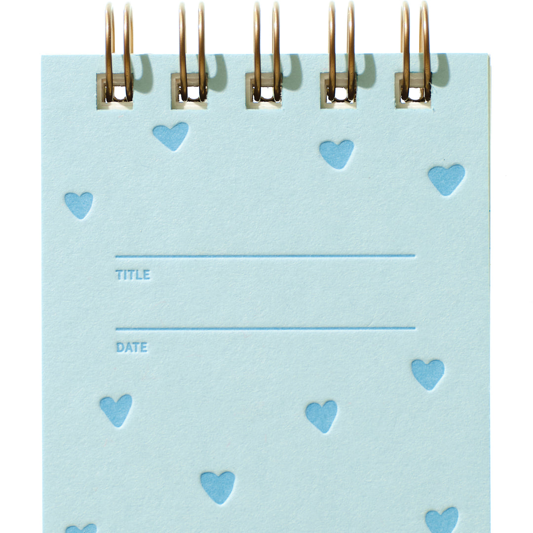 Reporter Notebook - Blue Hearts
