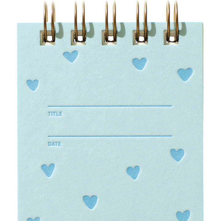 Reporter Notebook - Blue Hearts