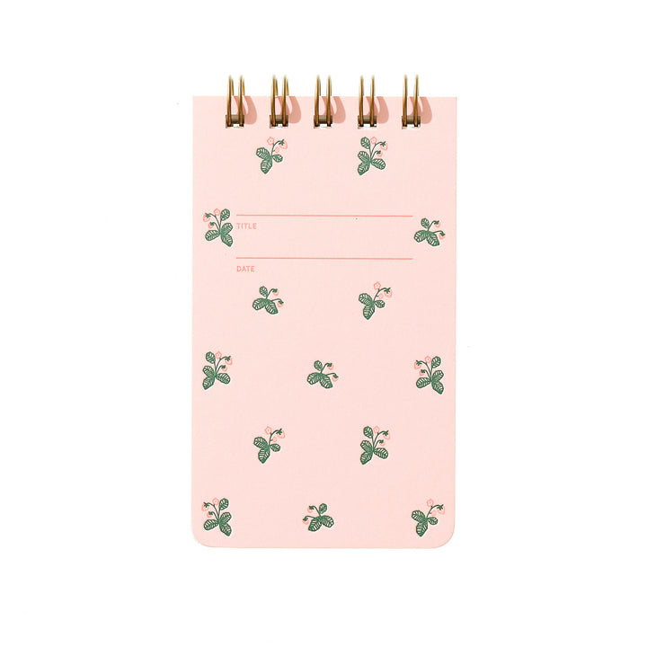 Reporter Notebook - Strawberry Pattern