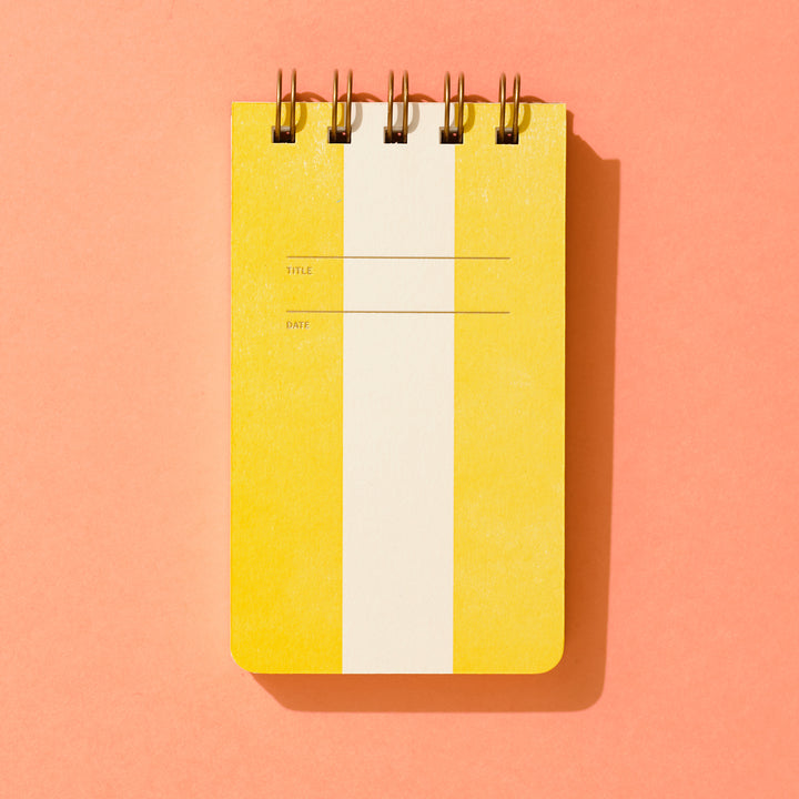 Reporter Notebook - Yellow Stripe