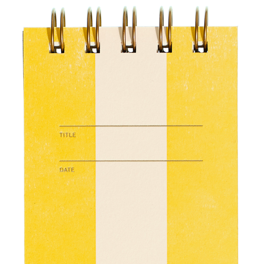 Reporter Notebook - Yellow Stripe