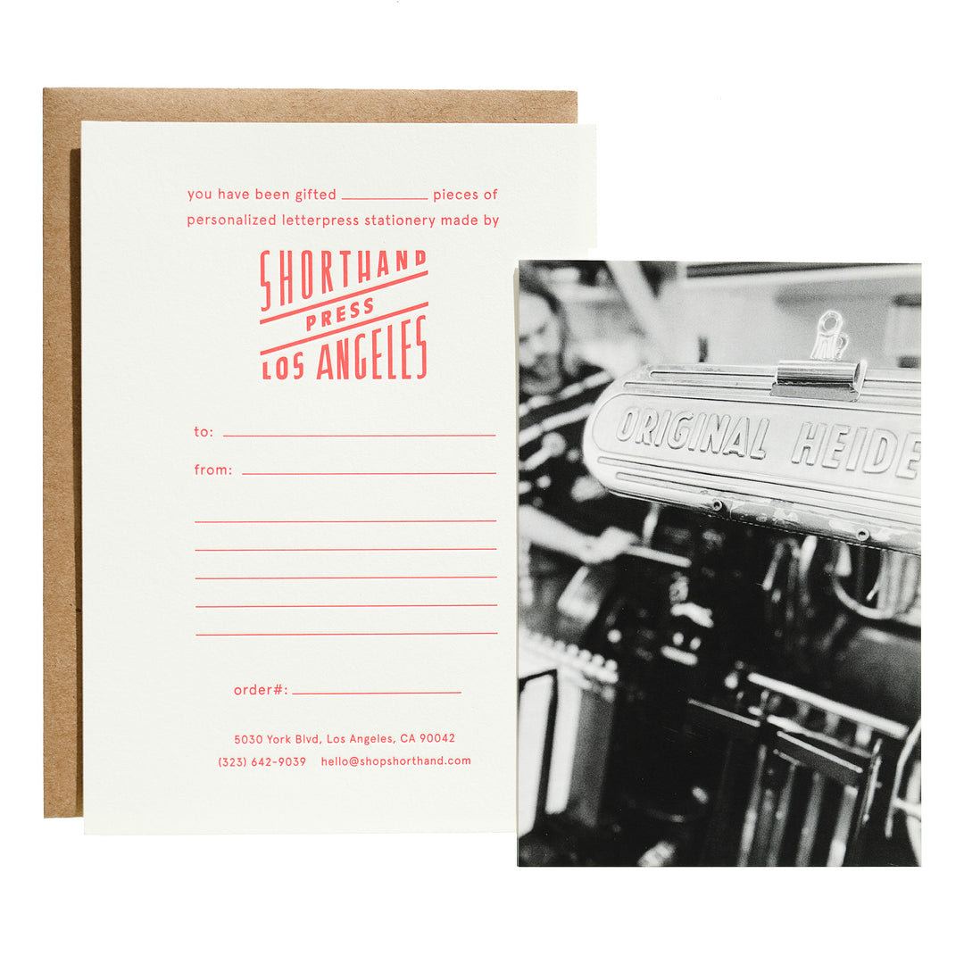 Custom Stationery Gift Certificate - Lettersheet + Envelope