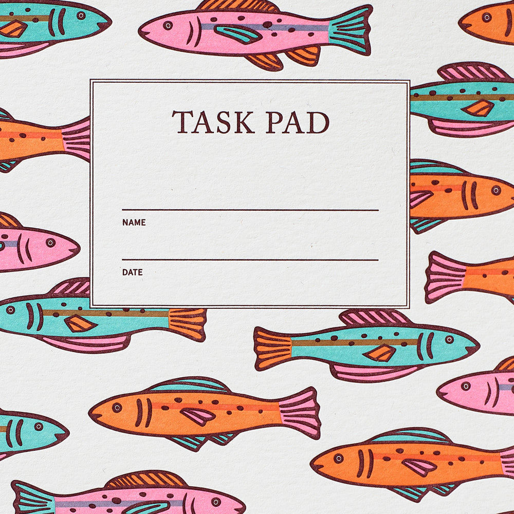 Fish With Task Task Pad Notebook - Colorful Fish – Shorthand