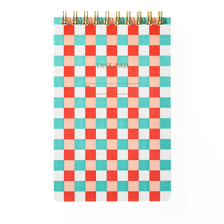 Task Pad Notebook - Checker Pastel
