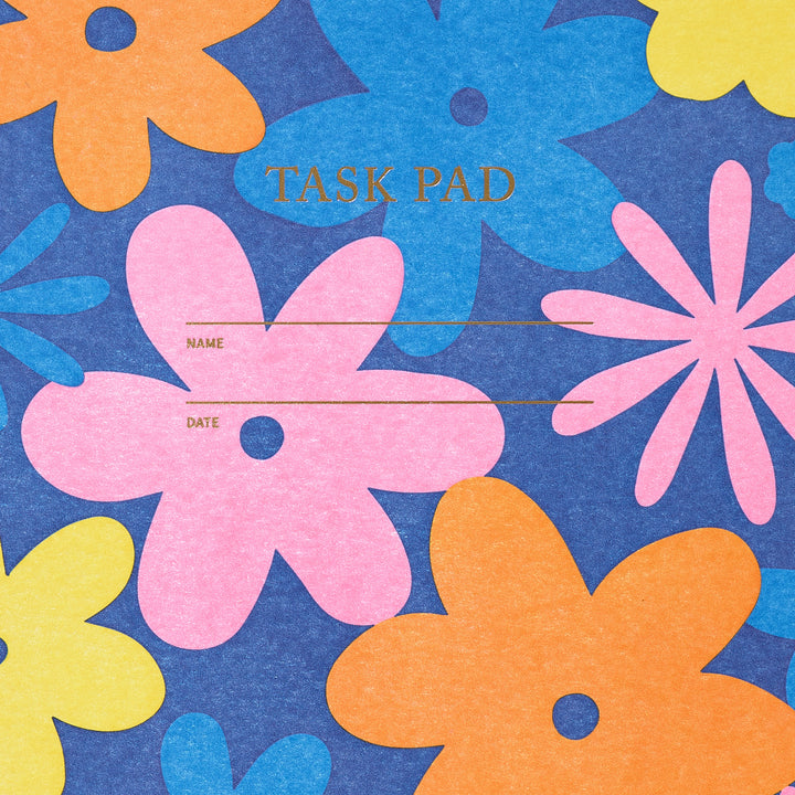 Task Pad Notebook - Groovy Floral