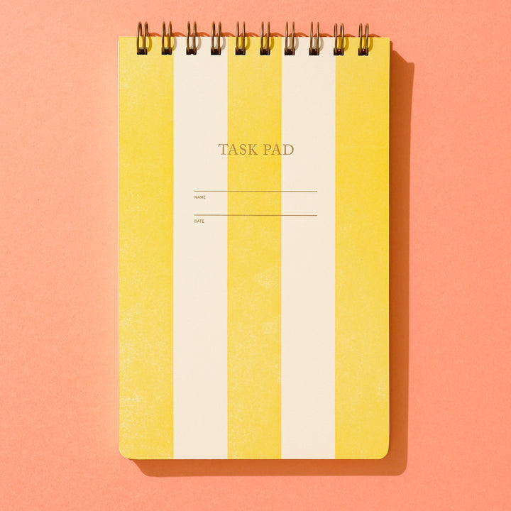 Task Pad Notebook - Yellow Stripe