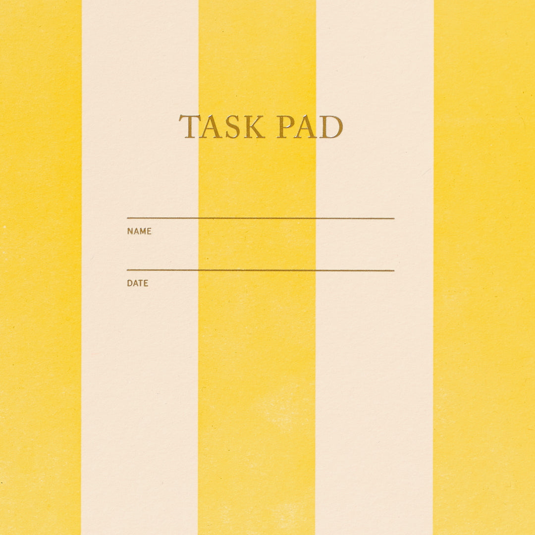 Task Pad Notebook - Yellow Stripe