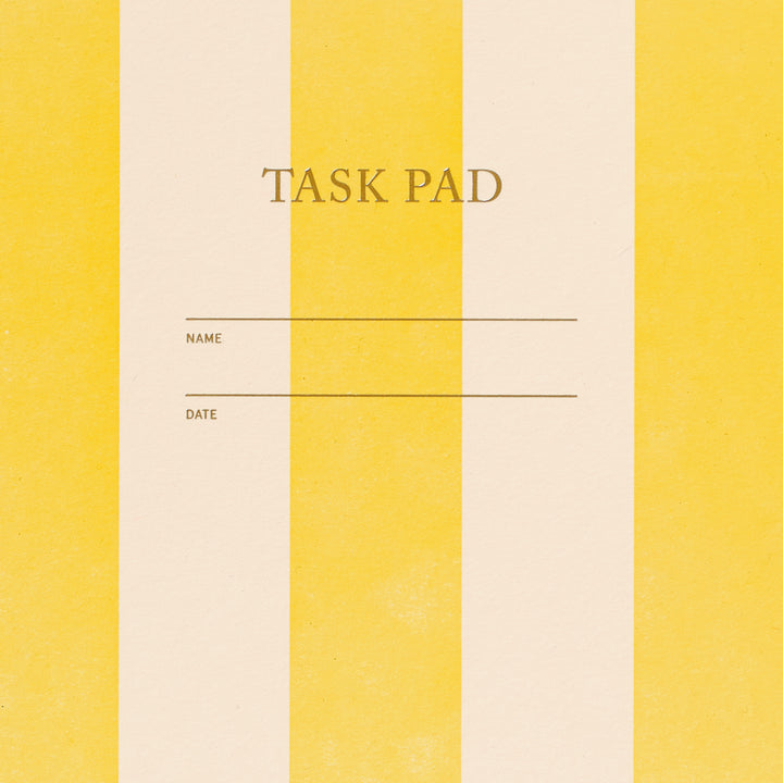 Task Pad Notebook - Yellow Stripe