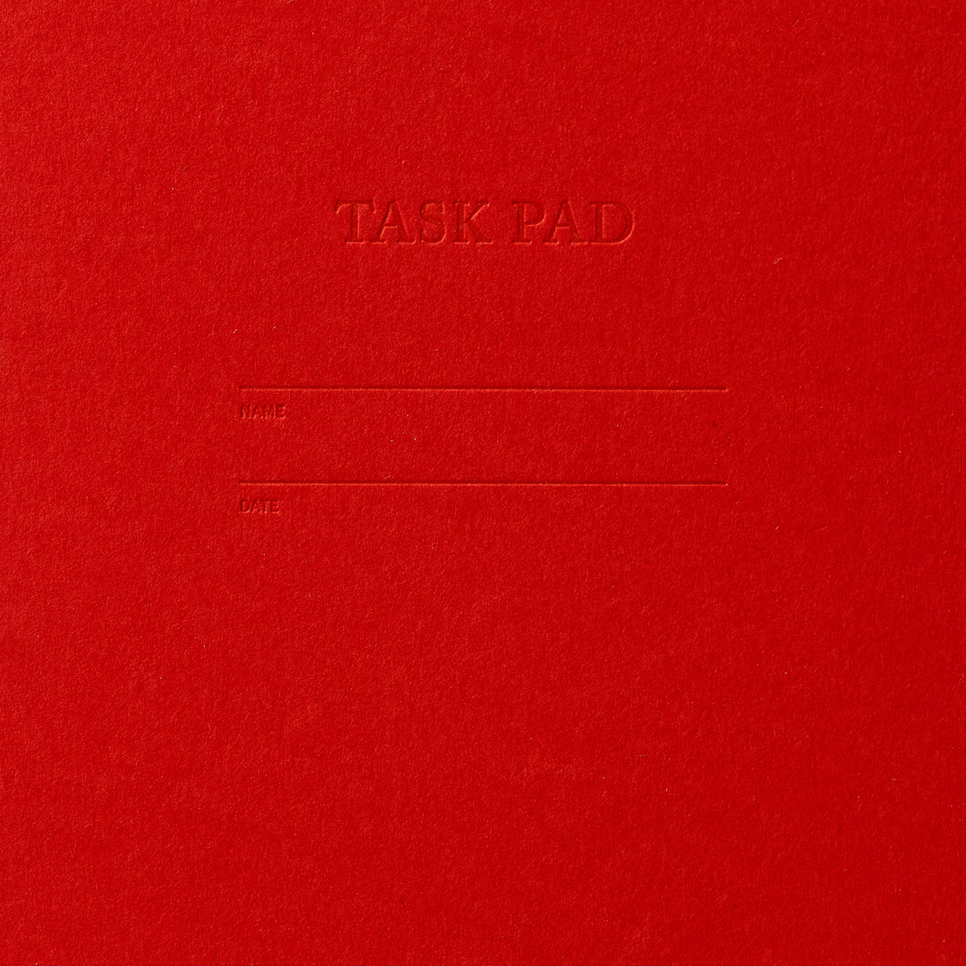 Task Pad Notebook - Warm Red