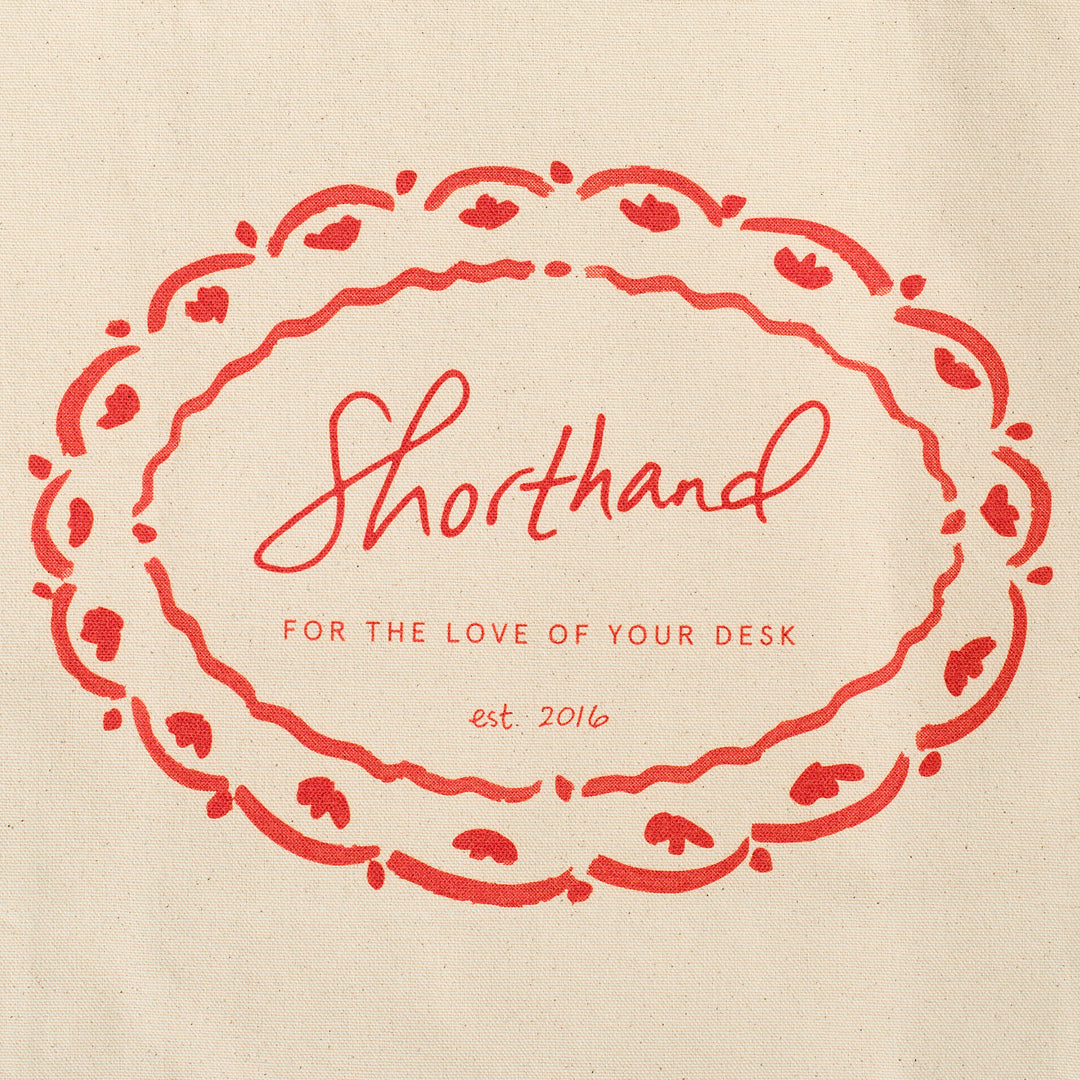 Shorthand Tote Bag - Floral Border
