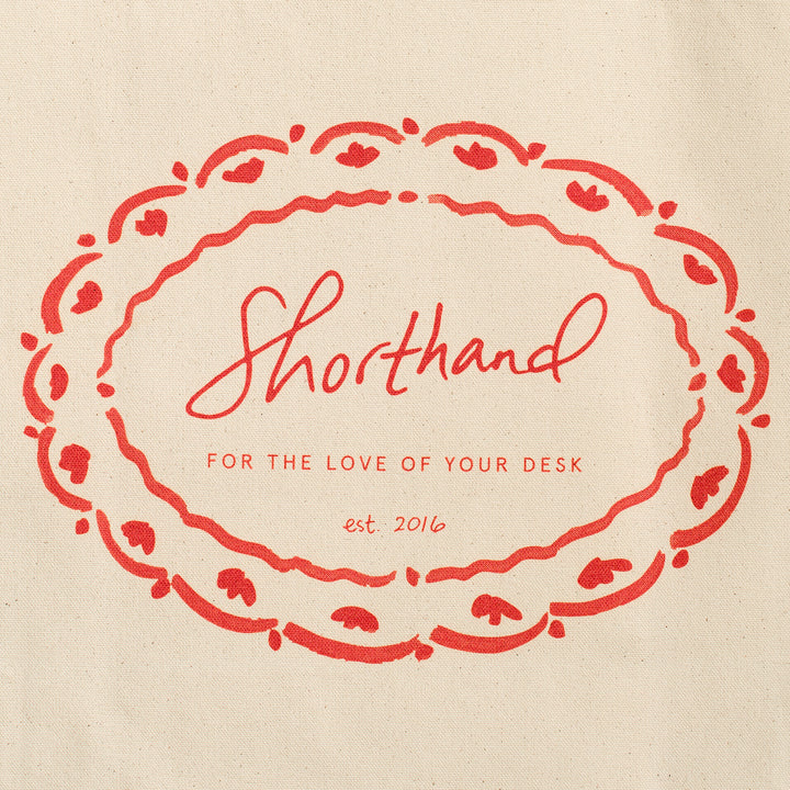 Shorthand Tote Bag - Floral Border