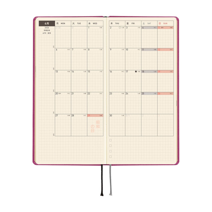 2026 Hobonichi Techo Weeks - Colors: Peony Purple