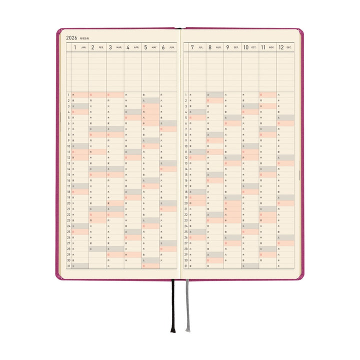 2026 Hobonichi Techo Weeks - Colors: Peony Purple