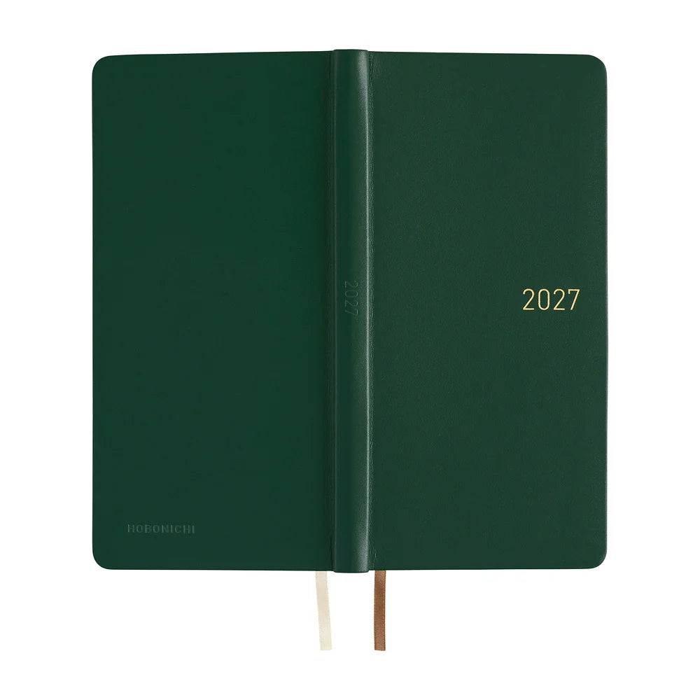 2027 Hobonichi Techo Weeks - Leather: Forest Green
