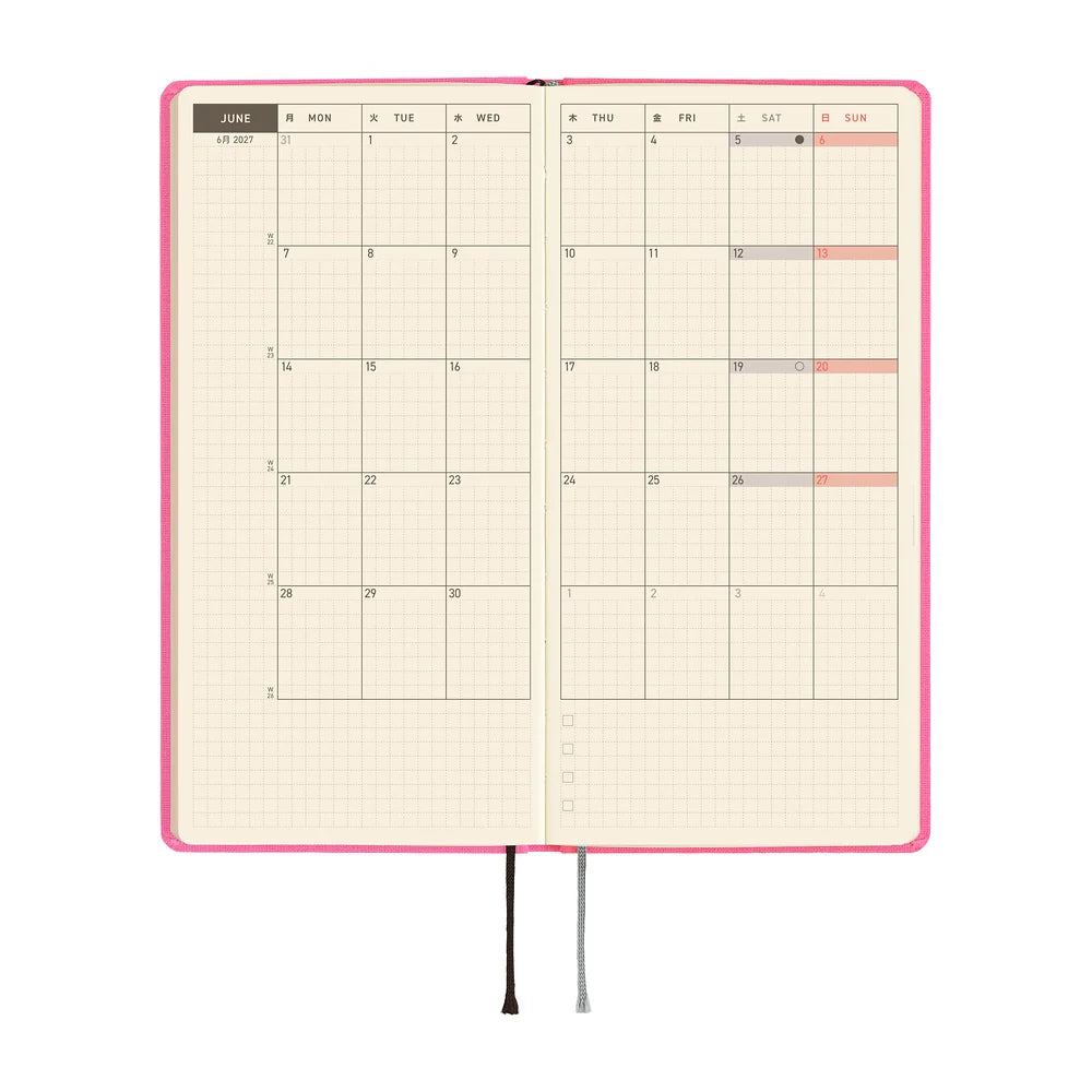 2027 Hobonichi Techo Weeks - Colors: Pink Sapphire