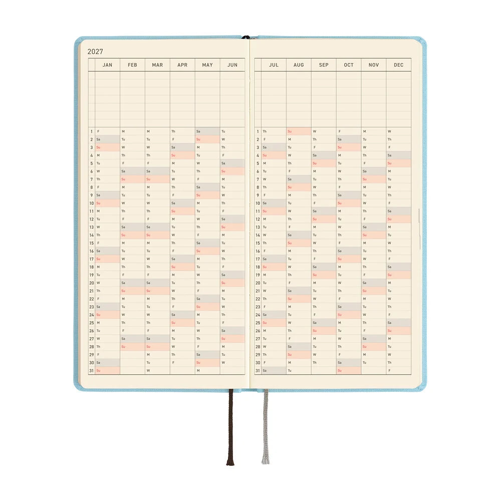 2027 Hobonichi Techo Weeks - Colors: Sea Glass