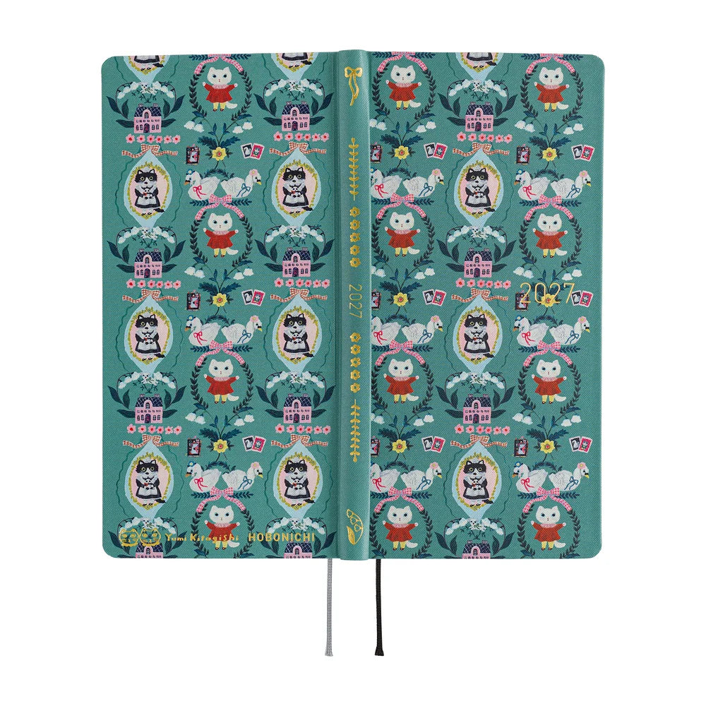 2027 Hobonichi Techo Weeks - Yumi Kitagashi: White Cat Wallpaper