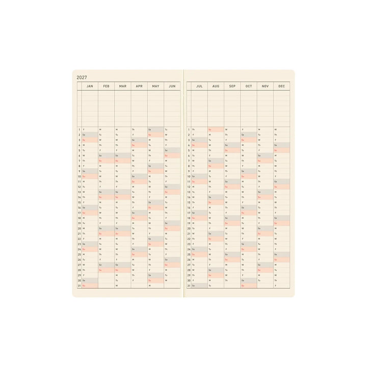 2027 Hobonichi Techo Weeks - Shirt Fabric: Graph Plaid